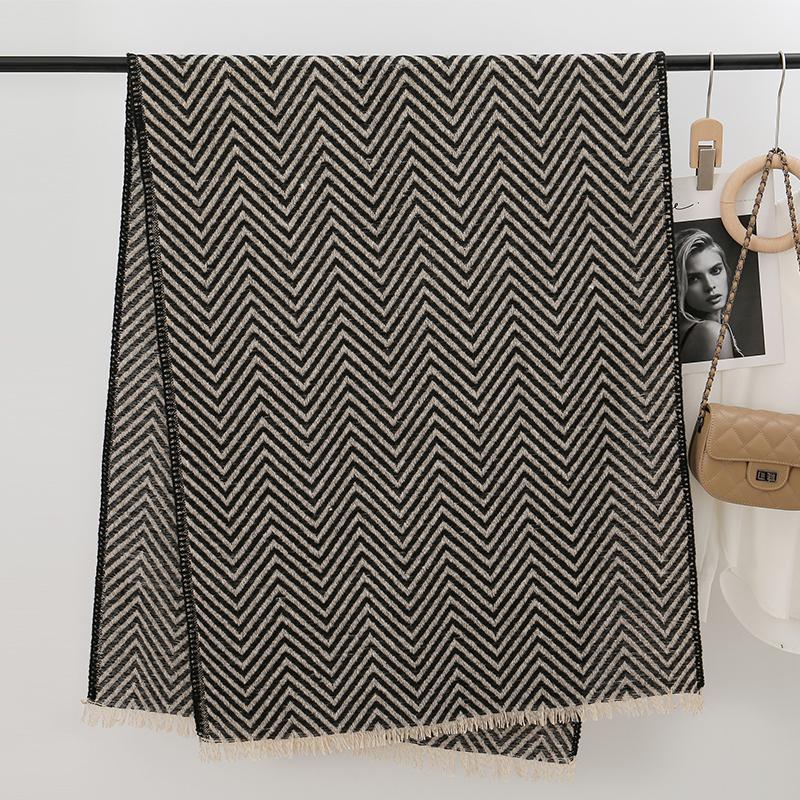 Fashion Winter Warm Plaid Print Travel Hijab Scarf Women Thick Cashmere Blanket Shawl Wraps Brand Pashmina Poncho Bufada