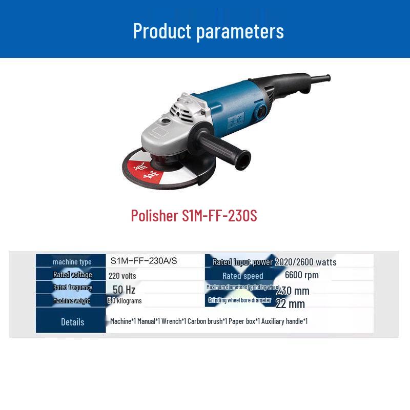 DCA Dongcheng Electric Angle Grinder CN plug (adapter included)