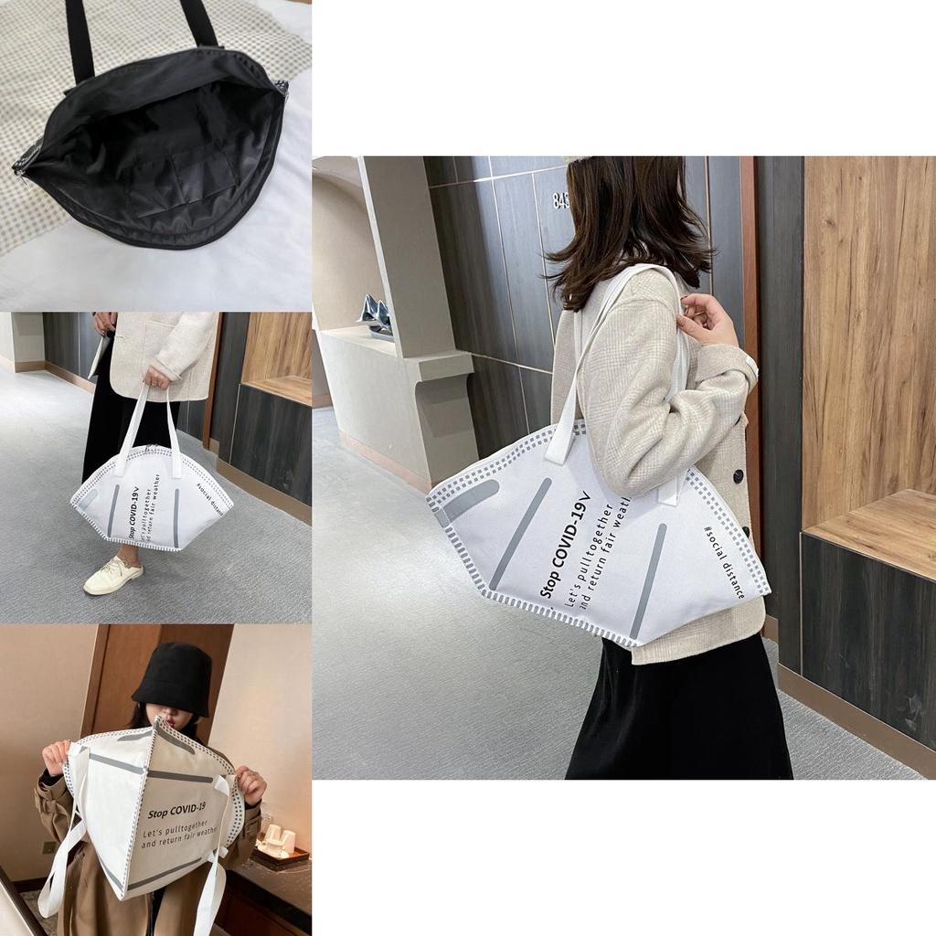 Fashionable Creative Mask Design Handbag With Spacious Capacity For Trendy Shoppers