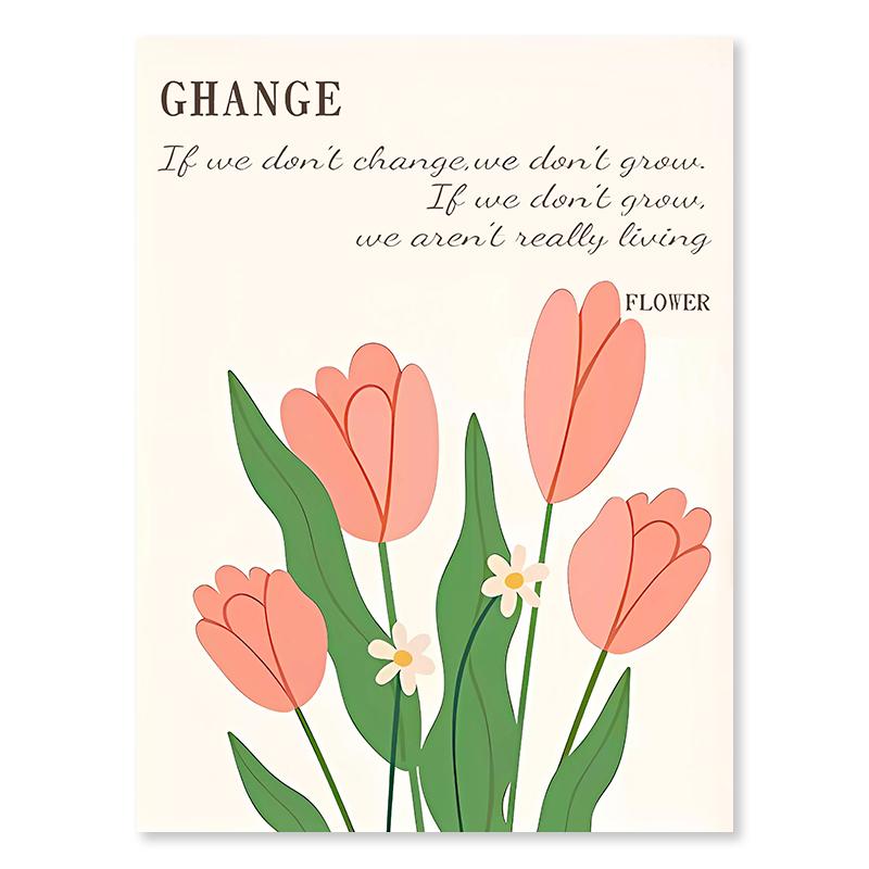 Flower Market Tulip Posters Danish Pastel Canvas Painting Minimalist Living Room Aesthetics Wall Art Picture for Home Decor