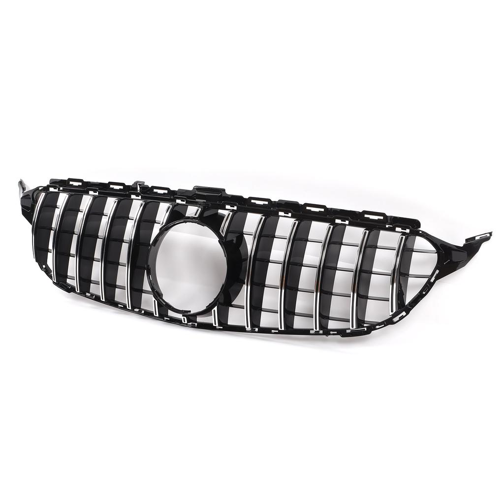 For Panamericana GT   Grille Replacement for   C Class W205 C205  05 PreFacelift 20152018(Gloss Black )