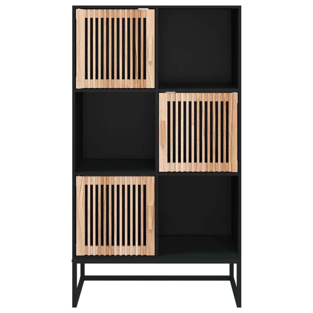 Highboard Black 70 X 35 X 125 Cm Particleboard