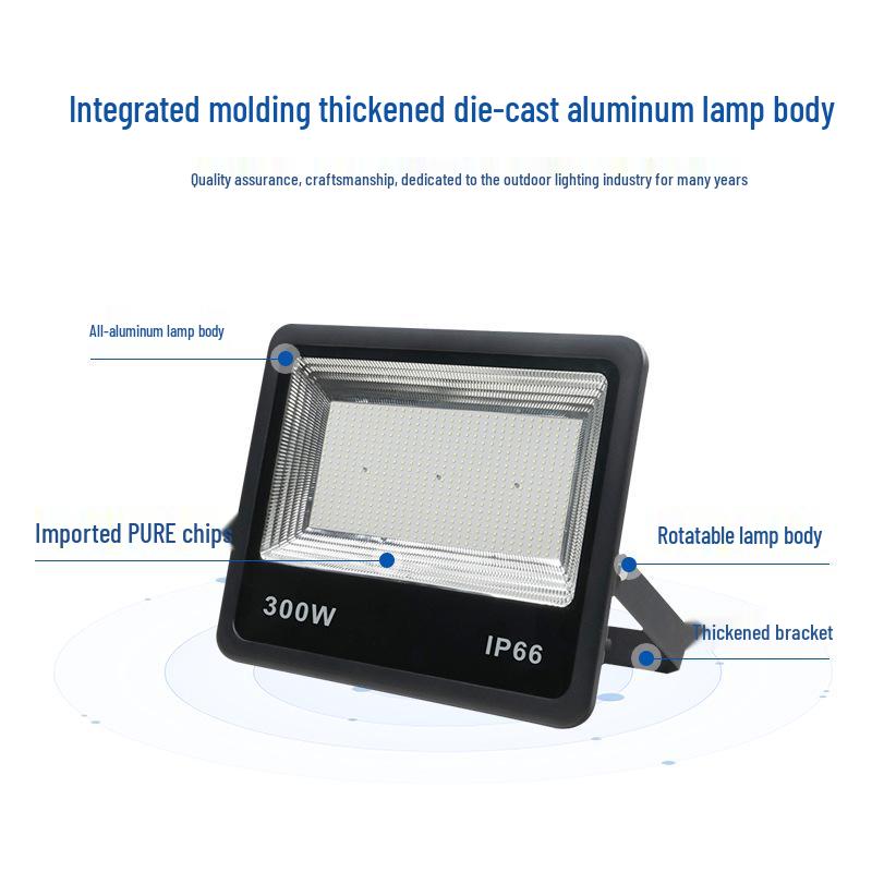Super Bright LED Waterproof Outdoor Floodlight for Construction Sites and Courtyards