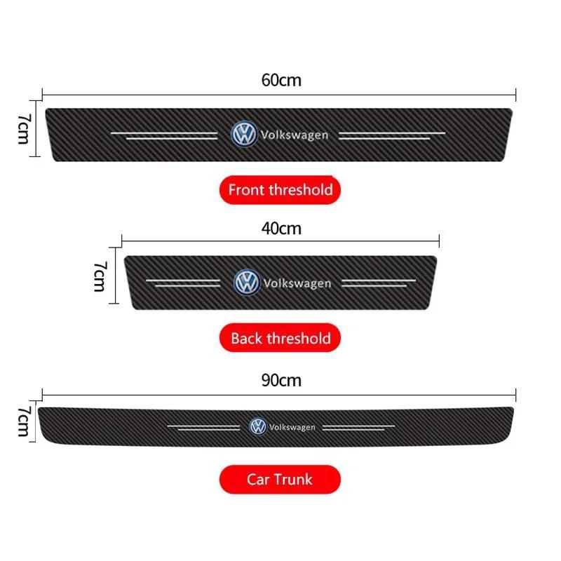 VW GTI GOLF 2026 Hot For VW VOLKSWAGEN Car Door Threshold Sticker Trunk Bumper Strips For Volkswagen Passat Santana Tiguan Bora