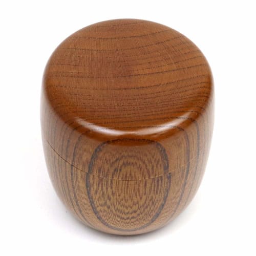 Hokoen Tea Ceremony Utensils, Medium-sized Teacup, Keyaki Wood with Wiped Lacquer, Made In Japan by Kurokawa Seiho, Yamanaka Lacquer