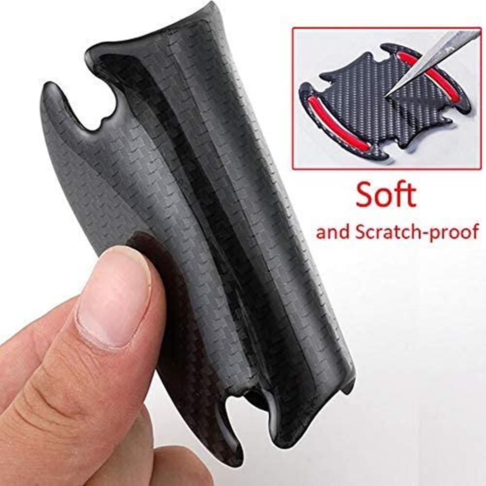 4 Pcs/Set Car Door Wrist Reflective Sticker Universal Car Door Wrist Scratch Protective Film Pad with Safety Reflective Strip