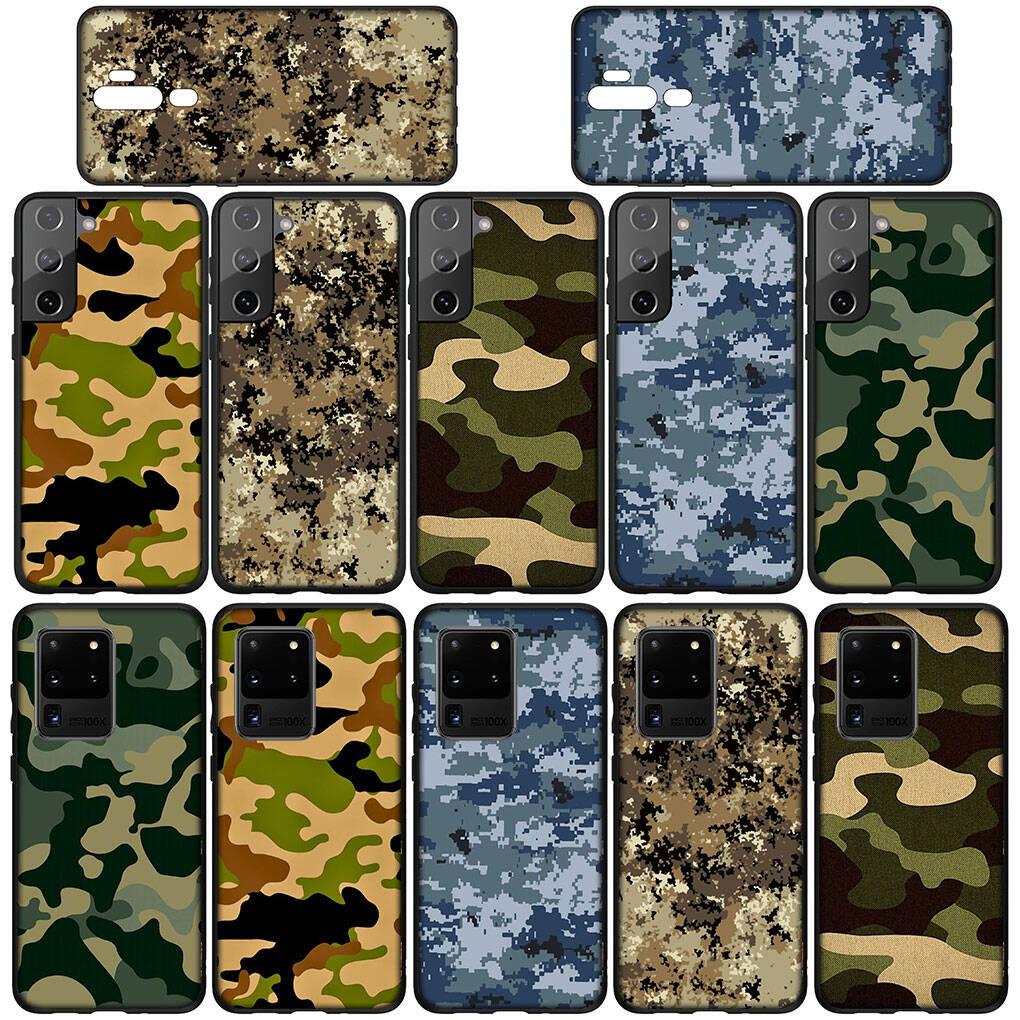 Phone Case for Samsung Galaxy S25 S23 S22 S24 Ultra FE A05 A06 A15 A16 A36 A37 A35 A54 A55 A56 A57 A25 A26 A53 Camo Military Army Camouflage Pattern