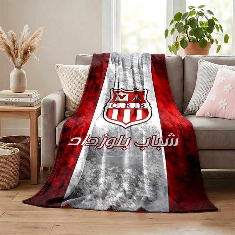 CR Belouizdad blanket Flannel Blanket Soft Cozy Plush Throw for Sofa Bed Lightweight Home Decoration Gifts for Christmas various holidays