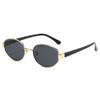 New Oval Frame Sunglasses Men Women Trendy UV400 Sun Glasses Eyewear Outdoor Driving Sports Punk Goggle Shades for Male