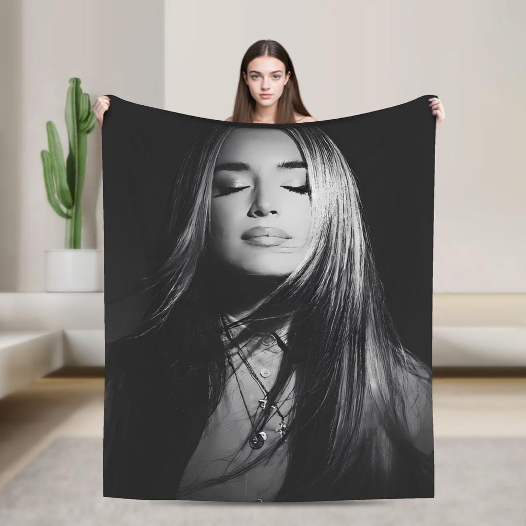 L-Lolas I-Indigos Spanish Singer  Blankets For Living Room Super Warm Custom Quality Bedspread Gift