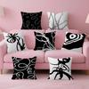 Minimalism Black And White Pillowcases Home Bedding Decorative Pillow Cover Wedding Super Soft Pillow Case