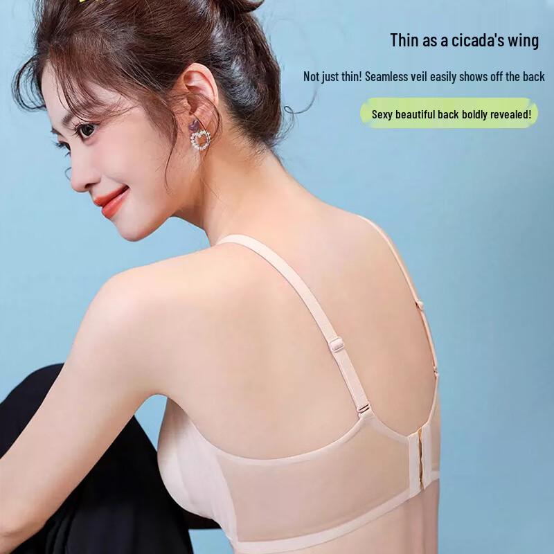 LangSha Ice Silk Wire-Free Push-Up Bra for Summer