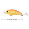 4PCS 7.5CM-8.3G-8#Hard Lure for Rock Fishing, Small Fat Lure, Artificial Bait for Bass, Floating Bait for Snakehead and Bass