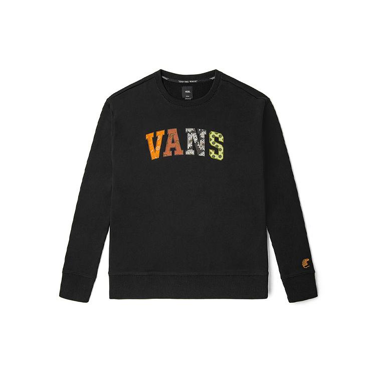 Толстовки Vans Унисекс Черные С Круглым Вырезом Умеренный Обычный VN0A4POABLK S