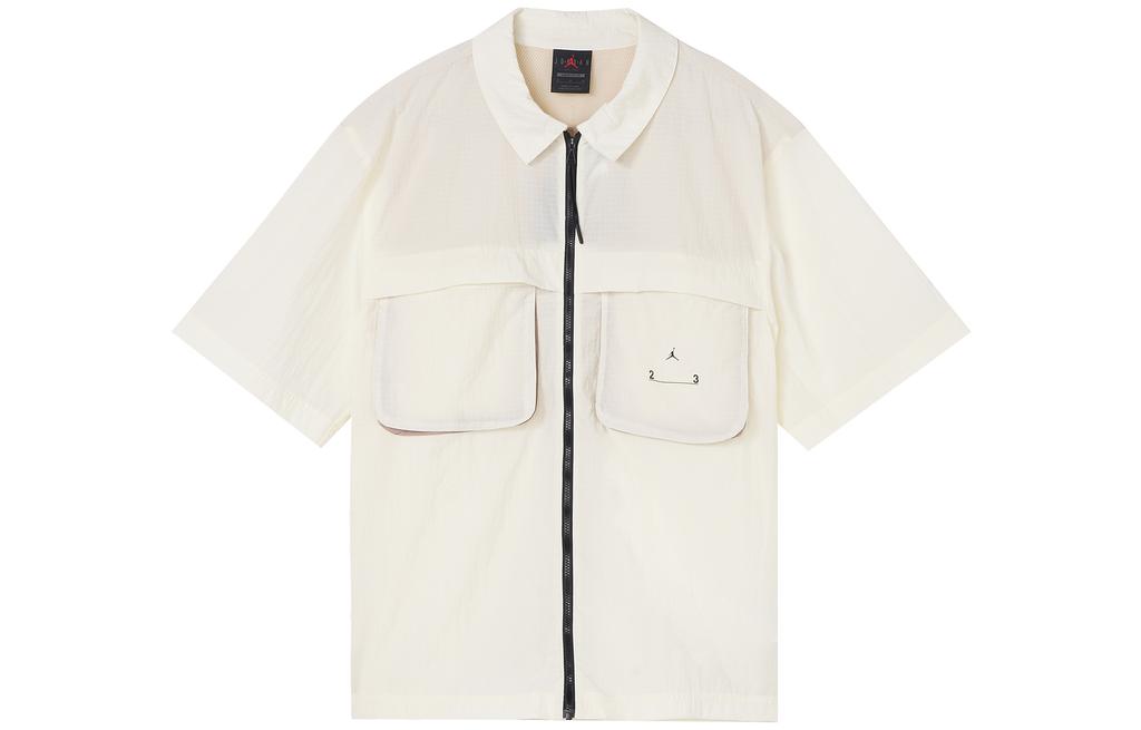 Jordan Shirts Men's White Lapel Moderate Shirt DX9650-113