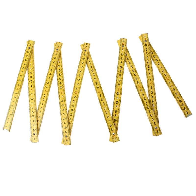 Yellow Plastic Ruler with Long Extension and Light Weight and Small Volume Best Standard Measure Tool for Craftman Work