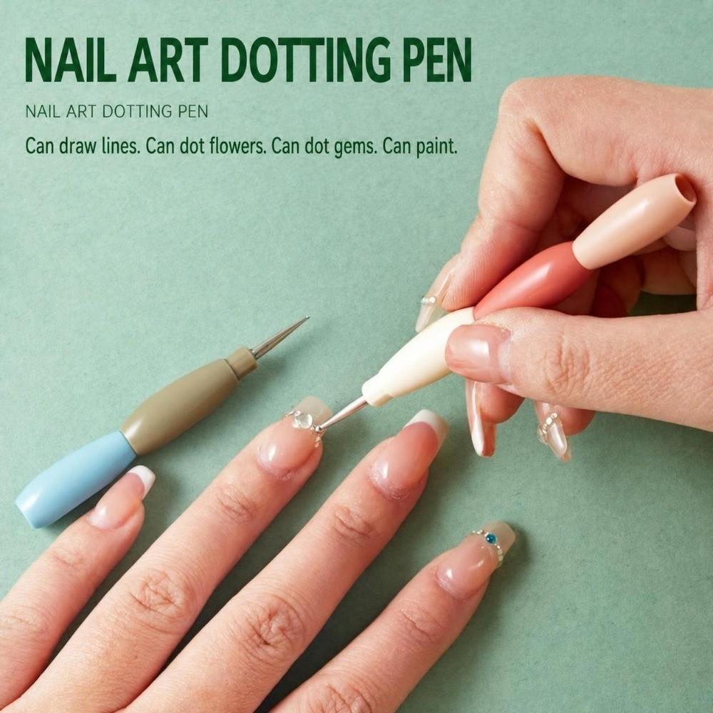 5Pcs Interlockable Nail Dotting Pen Multicolor Handle Rhinestone Picker Tool  Manicure Accessories