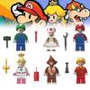 Colorful Mario Brothers Action Figures Abs Plastic Building Blocks Set