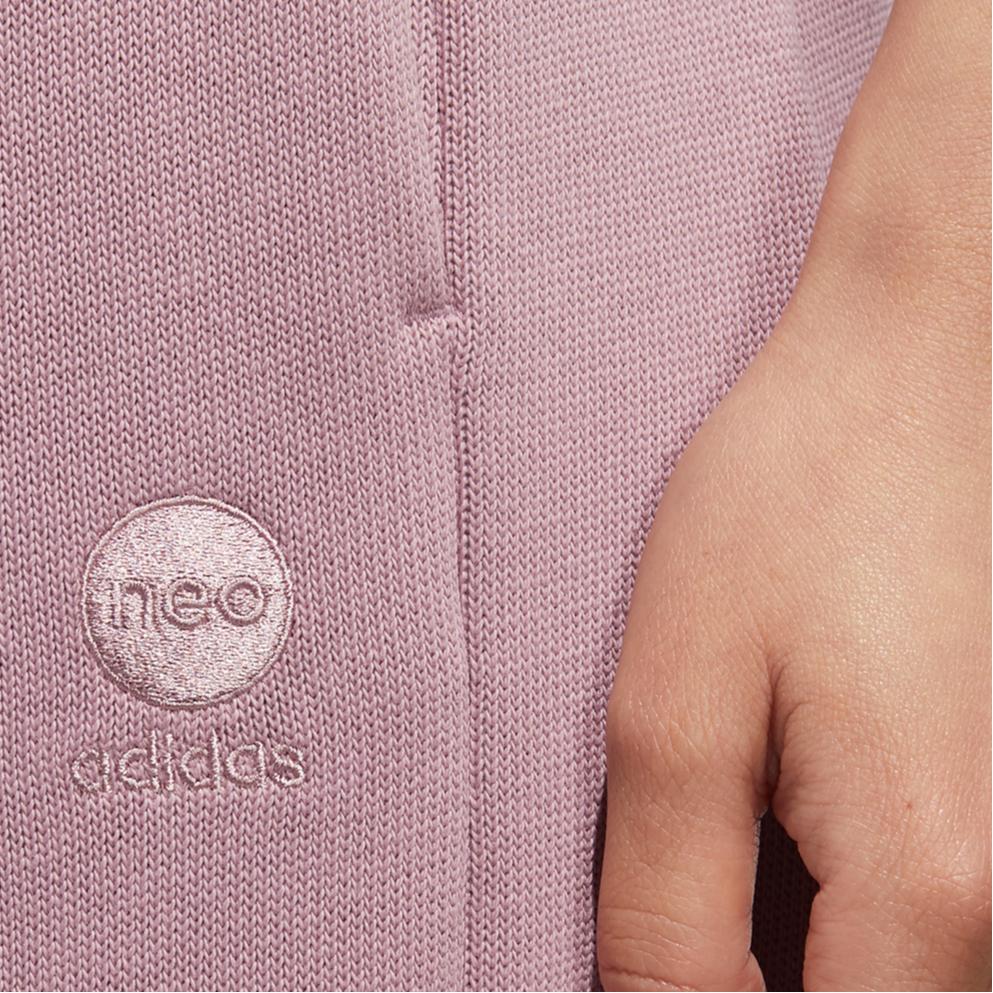 Adidas Neo Logo Jednobarevné Stahovací Kalhoty Rovného Střihu Dámské Spodky Fialová Růžová HF7296