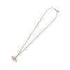 Vivienne Westwood Neil Saturn Design Platinum Necklace Women necklace Silver Pink 6302039P02P595