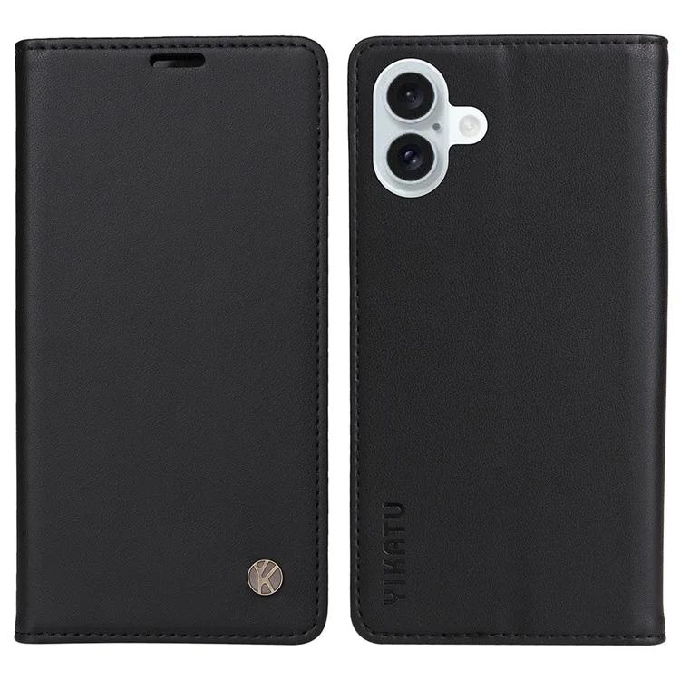 

YIKATU YK-001 For iPhone 16 Plus Case Magnetic Closing Leather Phone Cover
