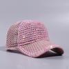 Mesh Rhinestone Baseball Cap Breathable Duckbill Adjustable Summer Beach Sun Hat Protection