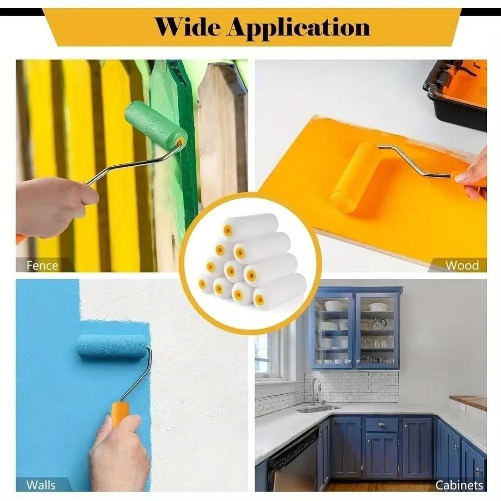 4/6 Inch Roller Foam Paint Roller High-Density Wall Paint Roller For Cabinets