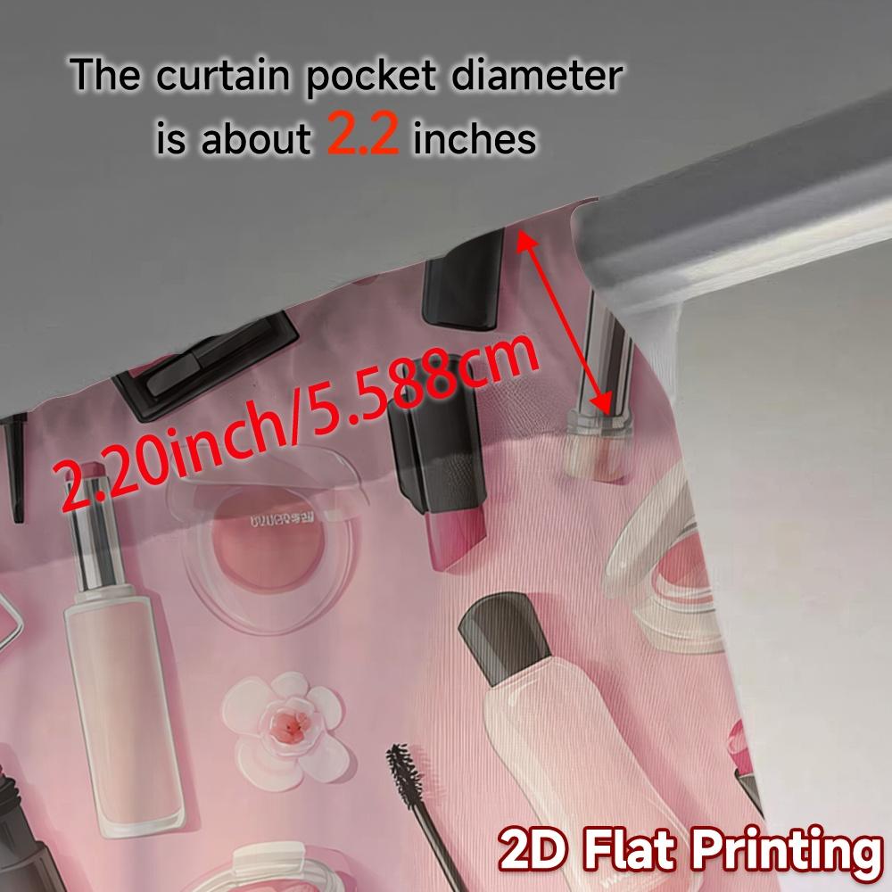 2D Flat Printing  JIT 2pcs   Curtains (Without Rod) Cosmetic Bliss Popular Curtain Cloth Polyester Easy Install Curtains Gifts Use