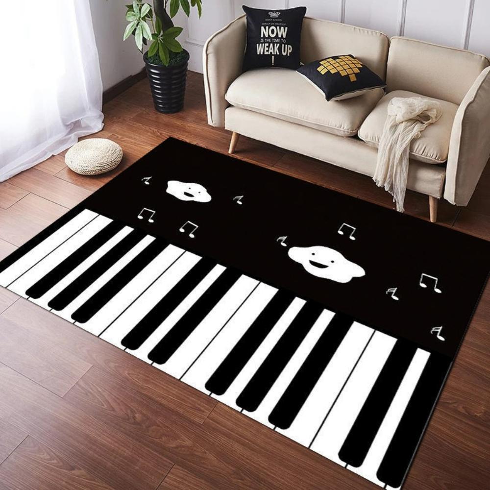 Piano Music Noise-reducing Carpet for Living Room Bedroom Decor Anti-slip Rug Kitchen Leisure Balcony Floor Mat Doormat Gift