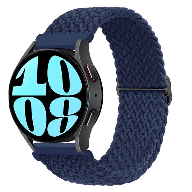 

Ремешок 20 мм/22 мм для Huawei GT 2e 3 4, плетеный браслет Samsung Galaxy Watch 4/5/6/5 pro/6 Classic/gear s3/active 2 Solo, ремешок-петля 22mm Watch Strap темно-синий
