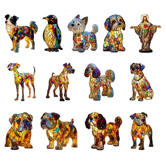 LED Night Lamp Soft Glow Non-Glare Funny Adorable Bulldog Dachshund Lamp Animal Dog Shaped Desk Light