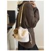 IELGY Ladies Messenger Bag Autumn Winter White Furry Bag