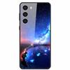 Tempered Glass Case For Samsung S23 Plus 5G Cover Galaxy S 23 Space Hard Back Coque For Samsung S23 Ultra S23+ Bumpers Funda Cat