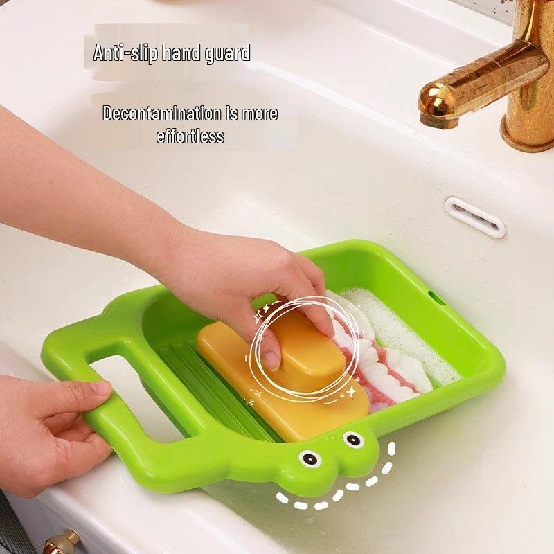 Cartoon Crocodile Roller Washing Board - Multi-Functional Non-Slip for Hand Washing Underwear