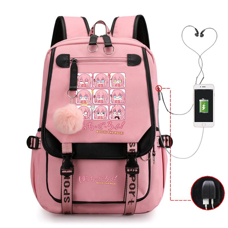 Large Capacity Schoolbag with Shoulder Strap; Student Three-piece Pencil Case Set