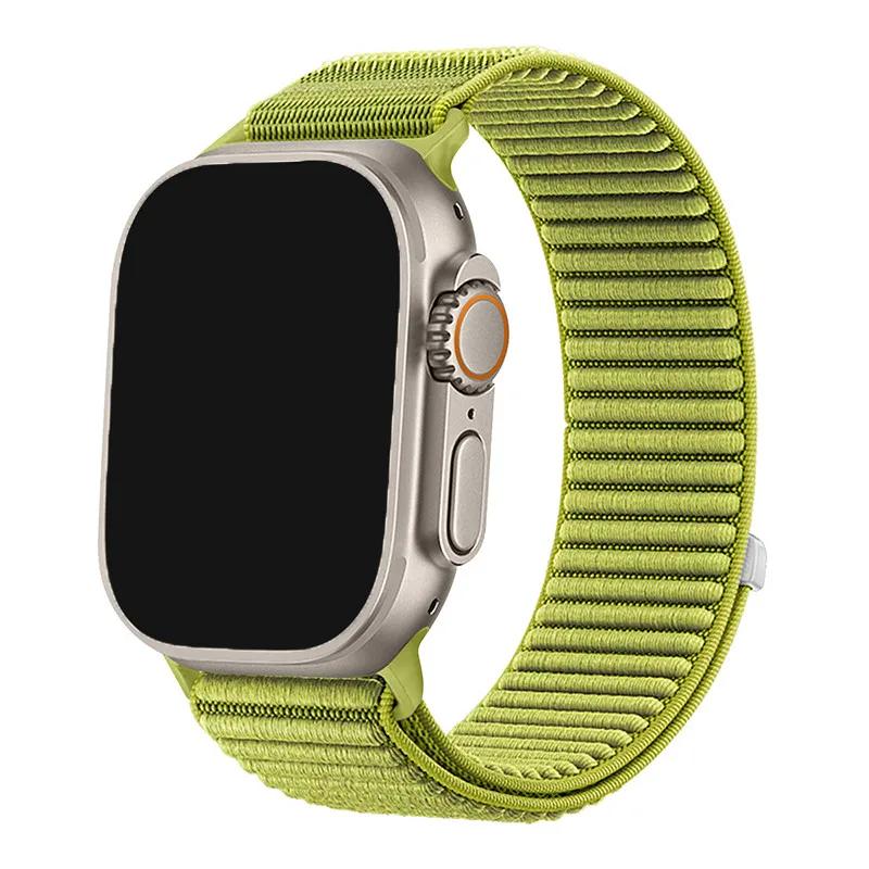 Nylon Braided Sport Strap For Apple Watch Band 49MM Bracelet for iWatch 10 9 8 7 6 5 4 SE Ultra 1 2 49mm 46 45 44 42 41 40 38mm