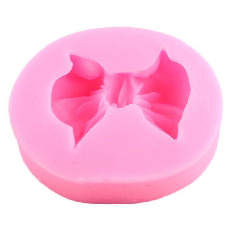 Mini Bowknot Silicone Mould Bows Cupcake Border Moulds Fondant Chocolate Gumpaste Mould Candy Clay Mould Cake Decorating Tools DIY Baking Accessories