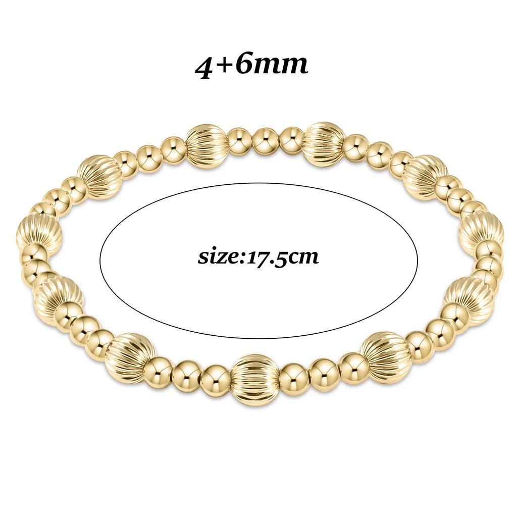 Vlen Bohemian Gold Ball Beaded Bracelet Set Handmade Fashion Chunky Statement Jewelry for Wedding Anniversary Gift