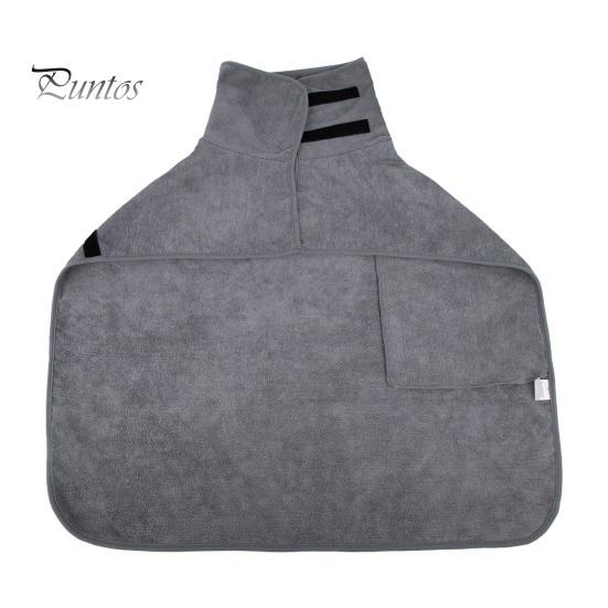 

Халат для собак, суперабсорбирующий, быстросохнущий, полотенце для собак, регулируемое, из микрофибры, для сушки собак, халат для купания, прогулок в дождливую и холодную погоду M серый