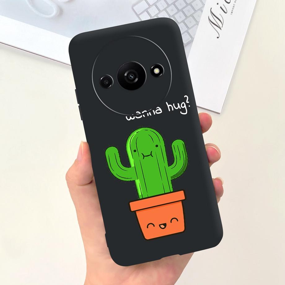 For Xiaomi Redmi A3 Case Back Cover Ultra Soft TPU Bumper Xiaomi Mi A3 Funda RedmiA3 A 3 MiA3 Matte Silicone Coque Cactus Marble