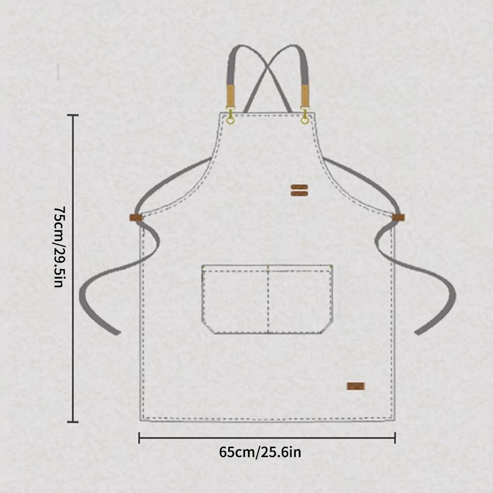 Home Canvas Apron Custom Catering Milk Tea Shop Flower Shop Supermarket Cake Shop Special Work Clothes