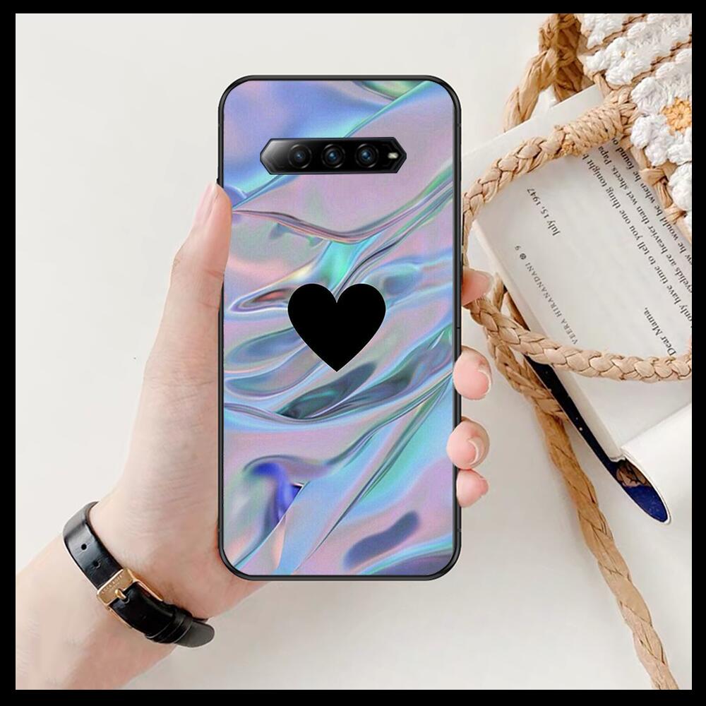 LIEBE Herz Handyhülle Für xiaomi redmi Black Shark 4 Pro 2 3 3s Hüllen Helo Schwarz Hülle Silikon Rückseite Hübsch Mini-Hülle funda