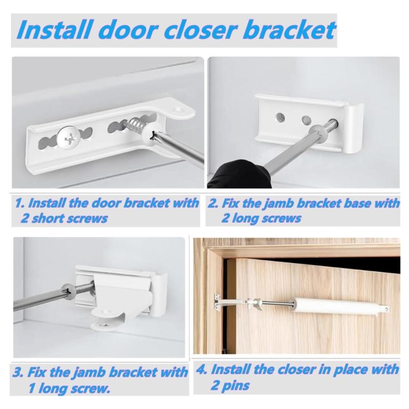 Fechamento Suporte de Fechamento Automático de Porta Velocidade Ajustável Posicionamento Batente de Porta Suporte Protetor de Porta Ferragens