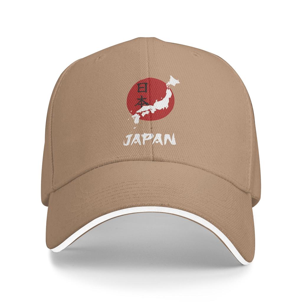 Japan Map And Red Sun  Casual Baseball Cap  Running Hippie Trucker Hat Summer Sun Visor Unisex Adult Fashion Baseball Caps
