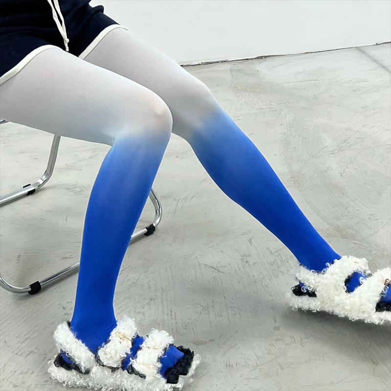 Kave Gradient Tights Colorful Sexy Women Pantyhose Lolita Candy Colors Kawaii Stockings Fashion Gothic Lingerie Thin Sheer Tight