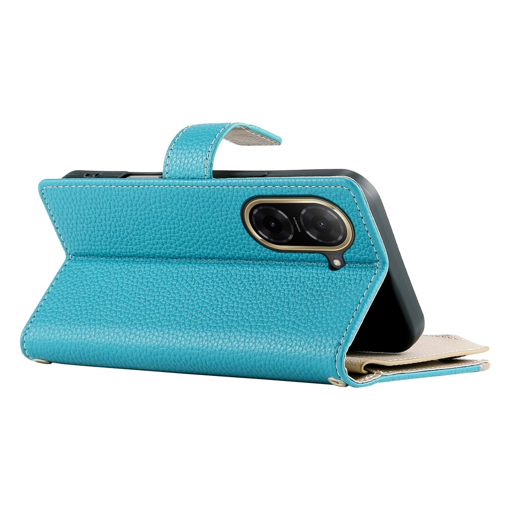 Dla Xiaomi Redmi A5 4G (171.7mm)/Etui do Poco C71 4G Portfel na zamek Błyskawiczny Kolorowe Łączenie Skóra Klapka Pokrowiec na Telefon z Paskami