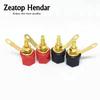 1Set Gold Plated Banana Plug Socket 4mm Audio Connector Speaker Adapter Terminal  Amplifier Video