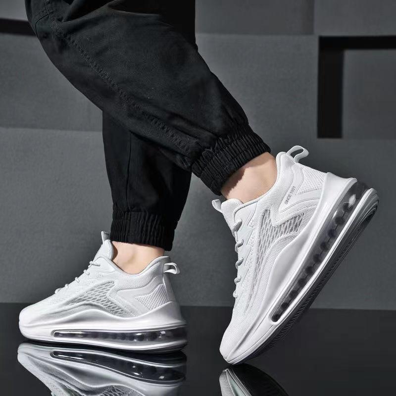 Spring  New Men's Sports Shoes Trendy Versatile Thick-soled Korean Version Mesh Breathable Casual Running Shoes