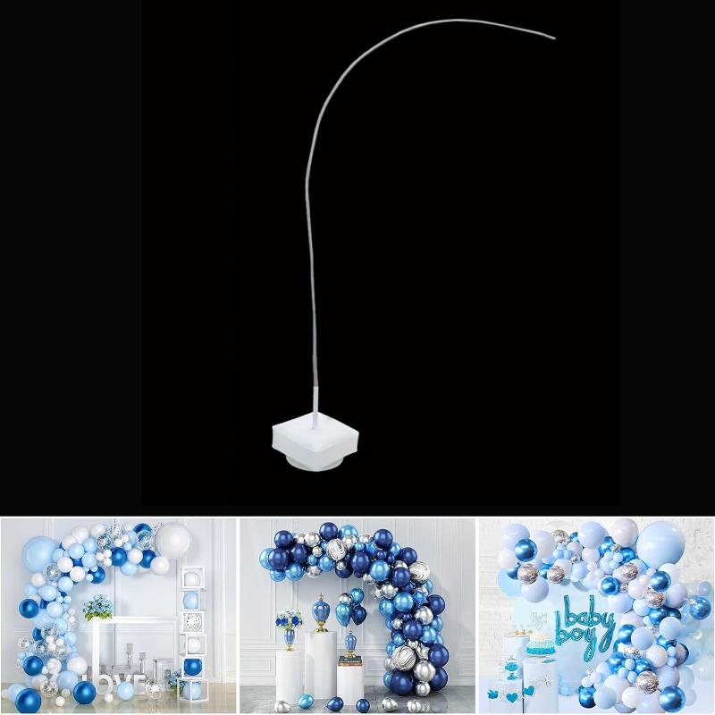 Ballongbågssats 2,5 m/8,2 fot Fritt böjbar och deformerbar Ballongpelarefäste för Födelsedag, Bröllop, Julfest