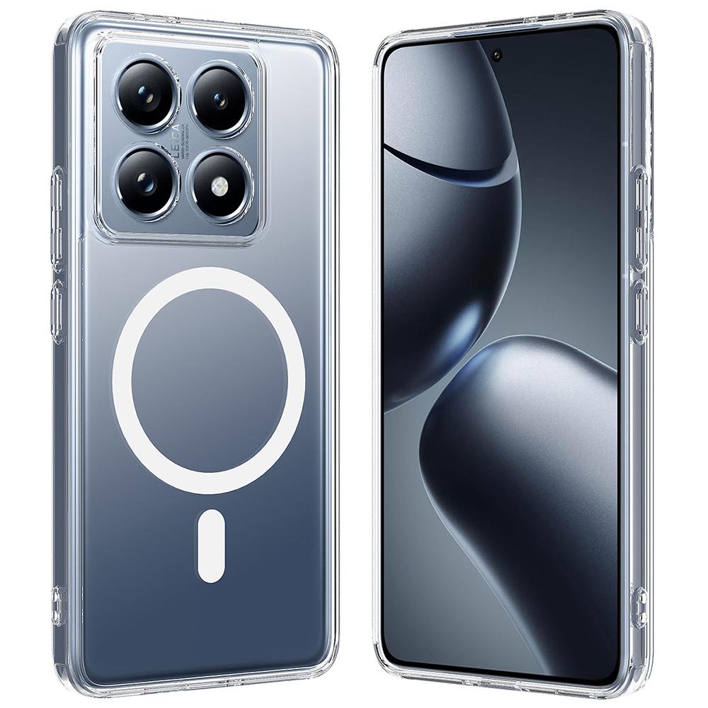 Für Starke Magnetische Kabellose Ladehülle Für Xiaomi 14T Pro Xiaomi14TPro G Klare Stoßfeste Rückseite